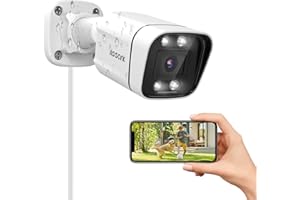 ASSARK Security Camera Outdoor Indoor, 5MP IP PoE Bullet Surveillance Camera with Human/Vehicle/Animal Detection, 2 Way Talk, 6X Optical Zoom, Color Night Vision, Alarm and Spotlights, with Power Adapter