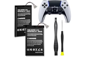 CONQTO (2 Pack) 3000mAh Battery for Sony PlayStation Dualsense Edge Controller, Upgrade High Capacity Replacement Battery for Sony PS5 Dualsense Edge with Repair Tool Kit