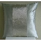 The HomeCentric Luxury Silver Euro Pillow