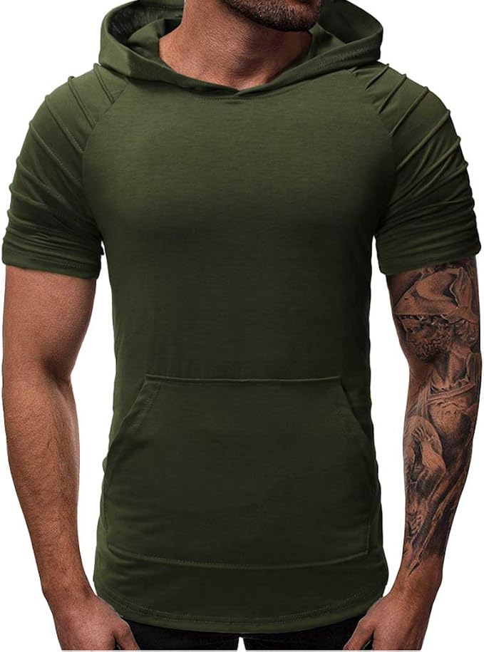 workout short sleeve hoodie