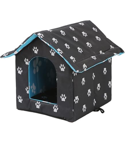 Maison D'Extérieur Pour Chat - Tente Isotherme Imperméable Avec Couvercle De Porte Amovible - Pour Hiver, Balcon, Jardin