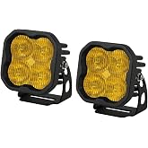 Diode Dynamics SS3 SAE Yellow Sport LED Pod (pair), SAE Fog with Amber Backlight