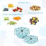 Vicloon Collapsible Silicone Baby Snack Cup with Lanyard Blue view 7
