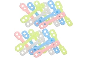 Lurrose 100 Pack Clothes Hangers Windproof Lock Straps Buckle Shockproof Non Falling Silicone Fixing Clips Grip for Pant Hang