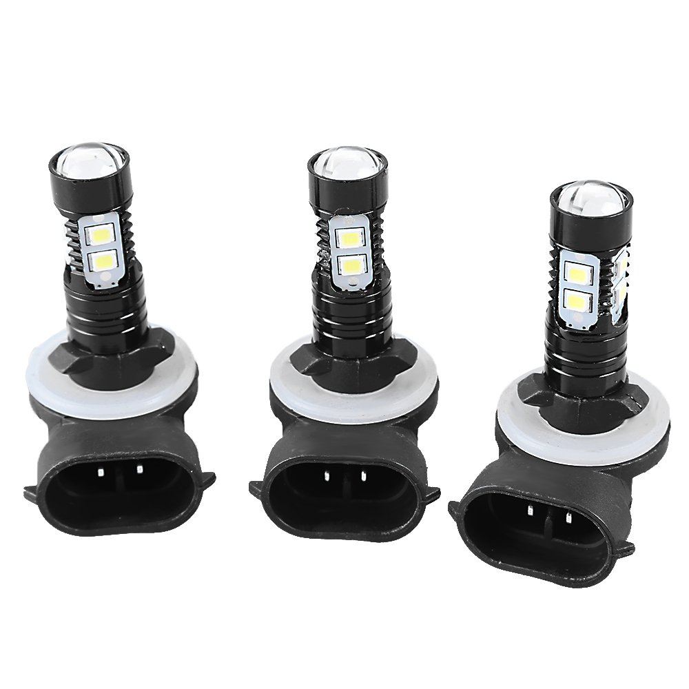 3Pcs Led Headlight Bulbs Lamps 150W High Power 6000K Super White 3600LM