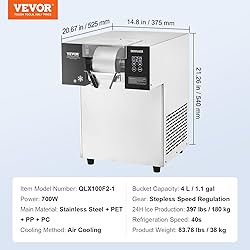 VEVOR Commercial Snowflake Ice Machine, 397LBS/24H