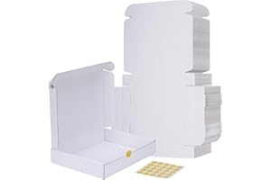 RLAVBL 12x9x2 Shipping Boxes Set of 25, White Corrugated Cardboard Mailer Box for Packing Small Business