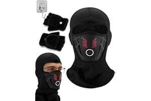 Winter Rider Warm Anti-Haze Balaclava Full Face Mask, Glasses No Longer Fog Up, Full Face & Neck Windproof for Sport