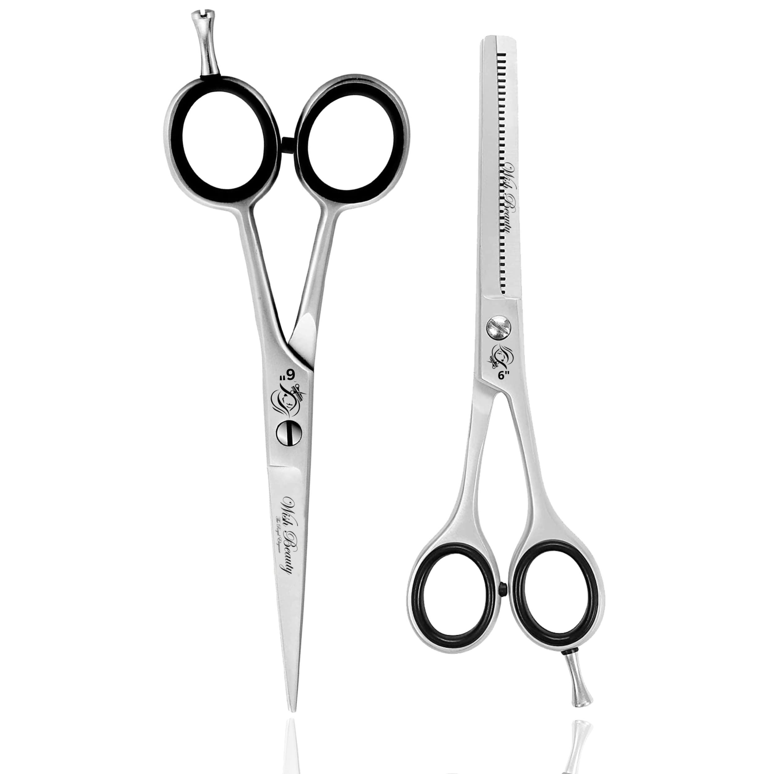 wishbeauty Hairdressing Barber Hair Scissor for Professional Hairdressers Barbers Stainless Steel Hair Cutting Shears - for Salon Barbers, Men, Wome