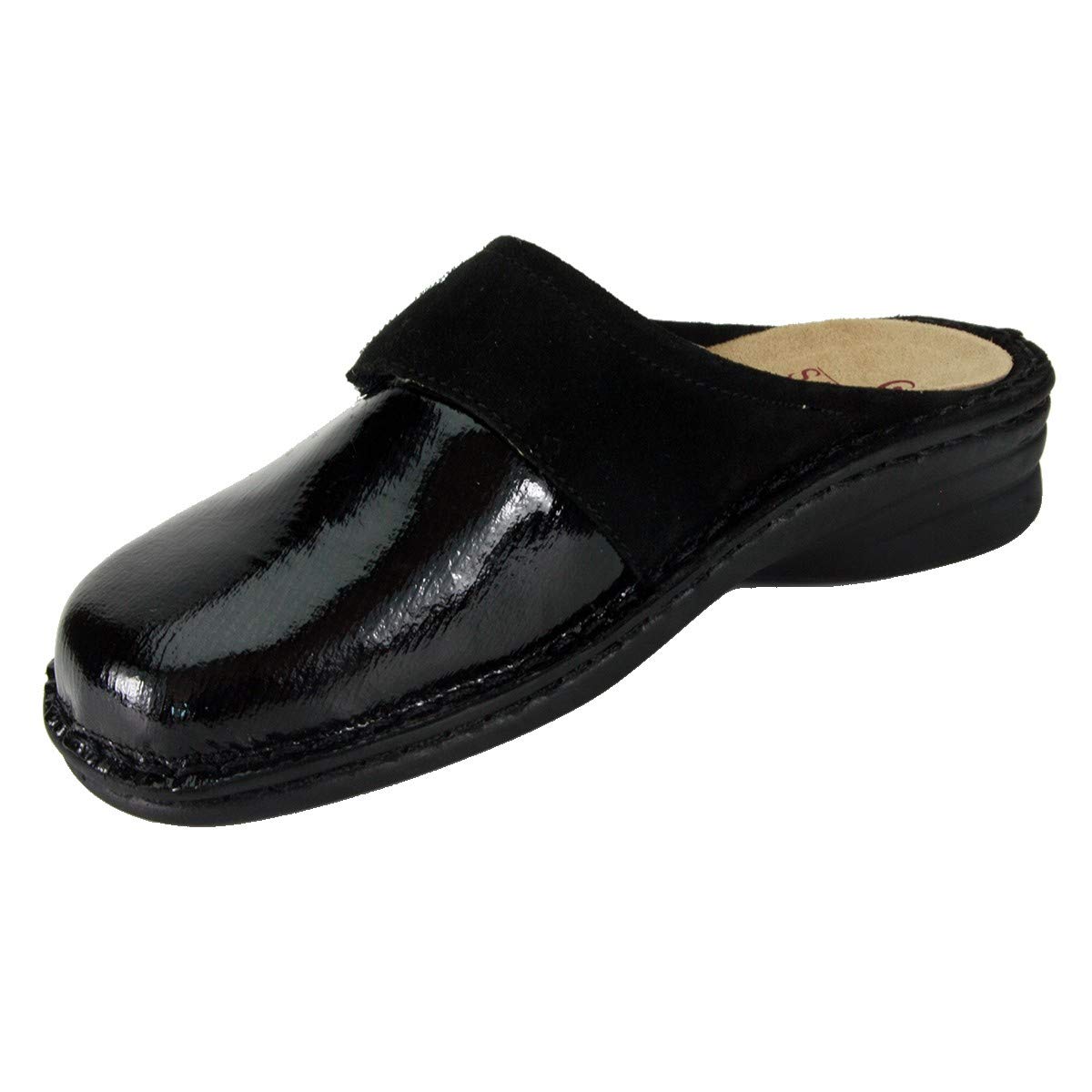 Sabatini 1857 Nero Icarus Calzatura Sabot Comoda Invernale e Mezza Stagione  Vera Pelle-Plantare Estraibile Scarpe urban-earth.co.uk