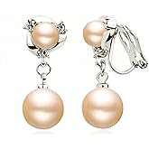 Acefeel Clip On Earring For Women Pearl Non Pierced Clip Earrings