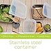 U-Konserve - To-Go Container, Stainless Steel, Multiple Containers in One, Ideal for Lunches, Picnics and Travel, Dishwasher Safe (Small, Stainless/Clear)