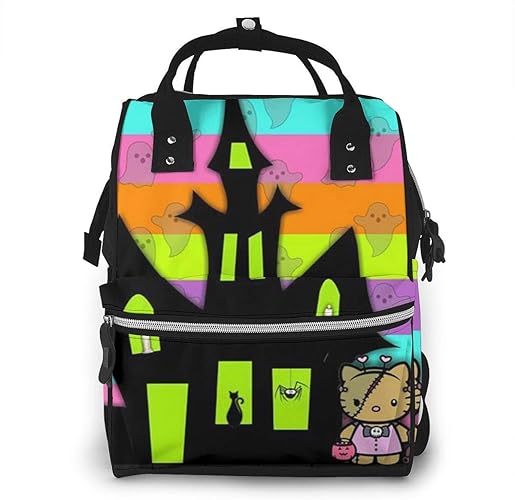 amazon co jp おむつバッグバックパック 不気味なハローキティ多機能防水旅行バックパックマタニティベビーおむつ替えバッグ シューズ バッグ