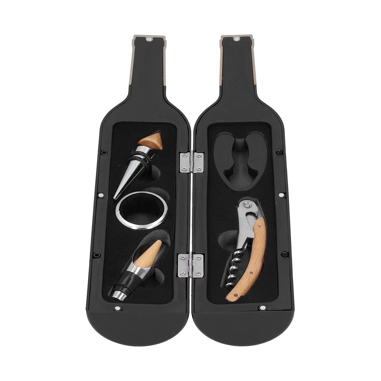 Wine Opener Set Wine Bottle Opener Stopper Drip Ring Aluminum Foil Cutter Set Wine Accessory Sets with Storage Box Kitchen Tools for Home Wine Cellar Bar