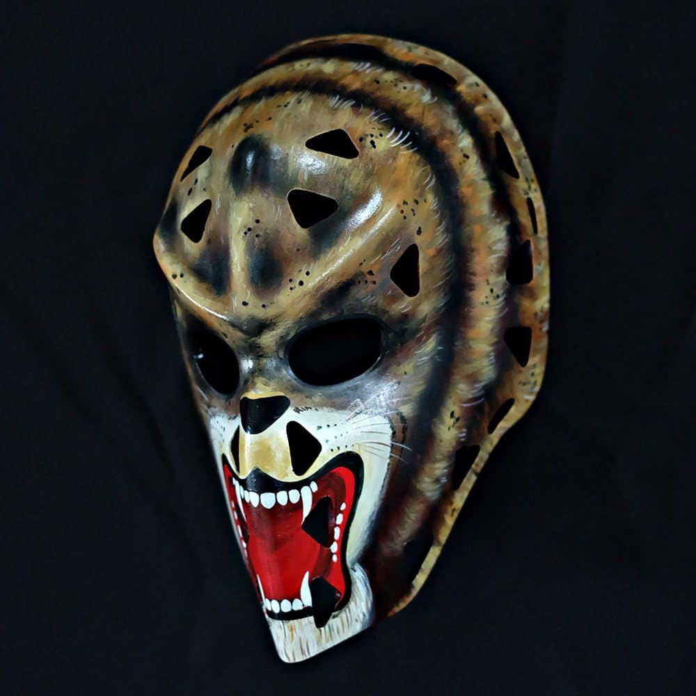 tripple_777 1:1 Custom Vintage Fiberglass Roller Ice Hockey Goalie Mask Helmet Gilles Gratton The Lion HO32 : Sports & Outdoors