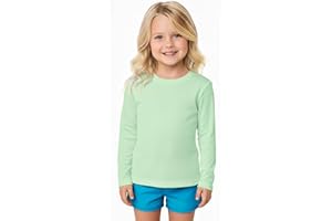 INGEAR Girls Long Sleeve Rash Guard Swim Shirt Outdoor Sports Shirt Lightweight Athletic Tee Protective Quick Dry