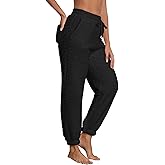 Famulily Womens Winter Sherpa Fleece Sweatpants Drawstring Waist Joggers Pants Thick Thermal Trousers with Pockets