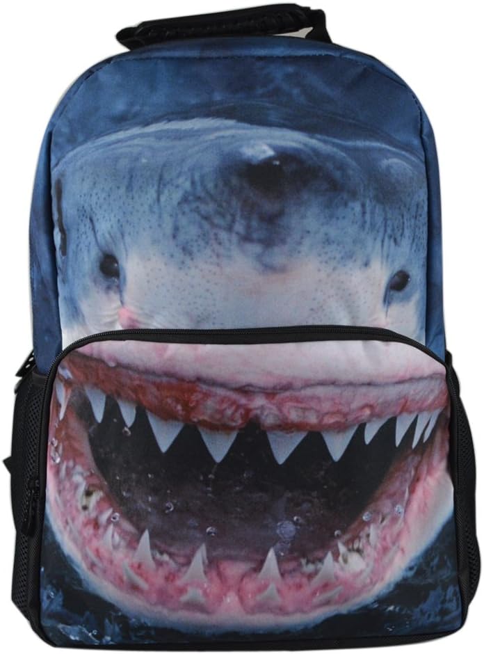 Skymoon Cute Kid's Animal Printing 3D Face School Backpack