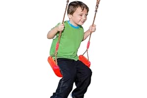 Taeku Swings for Kids, Plastic Swing Seat with Rope Kids Tree Swing Set Accessories Adjustable Rope for Outdoor Indoor Playgr