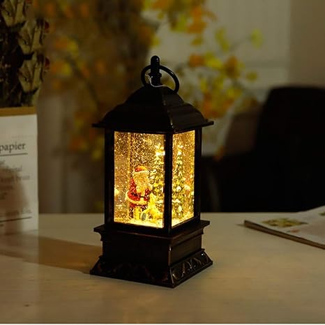 Immagini Lanterne Natalizie.Uonlytech Lanterne Natalizie Accese Babbo Natale Modello Notturno Luce Decorativa Sospesa Luci Natalizie Amazon It Illuminazione