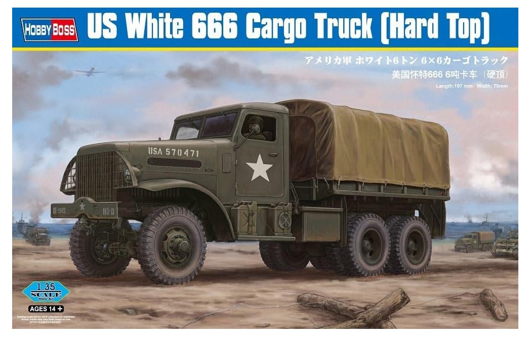 Hobbyboss 1:35 Scale US White 666 Cargo (Hard Top) Assembly Kit
