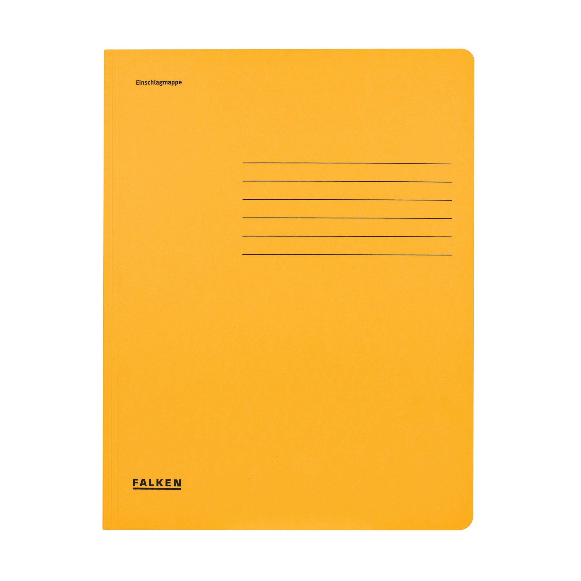Exacompta - Ref 80001381001F - FALKEN - Recycled 3-Flap Folders - A4 (210 x 297mm) in Size, 320gsm Recycled Manilla, Holds Up To 200 Sheets - Yellow (Pack of 25)