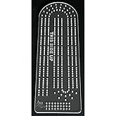 Cribbage Board Template 3-Track Heavy Duty Acrylic Jig with Drill Bits Router Guide Woodworking Project Kit Card Game DIY