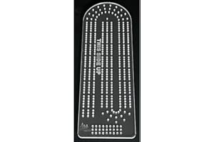 BALSAM POINT WORKSHOP Cribbage Board Template 3-Track Heavy Duty Acrylic Jig with Drill Bits Router Guide Woodworking Project Kit Card Game DIY