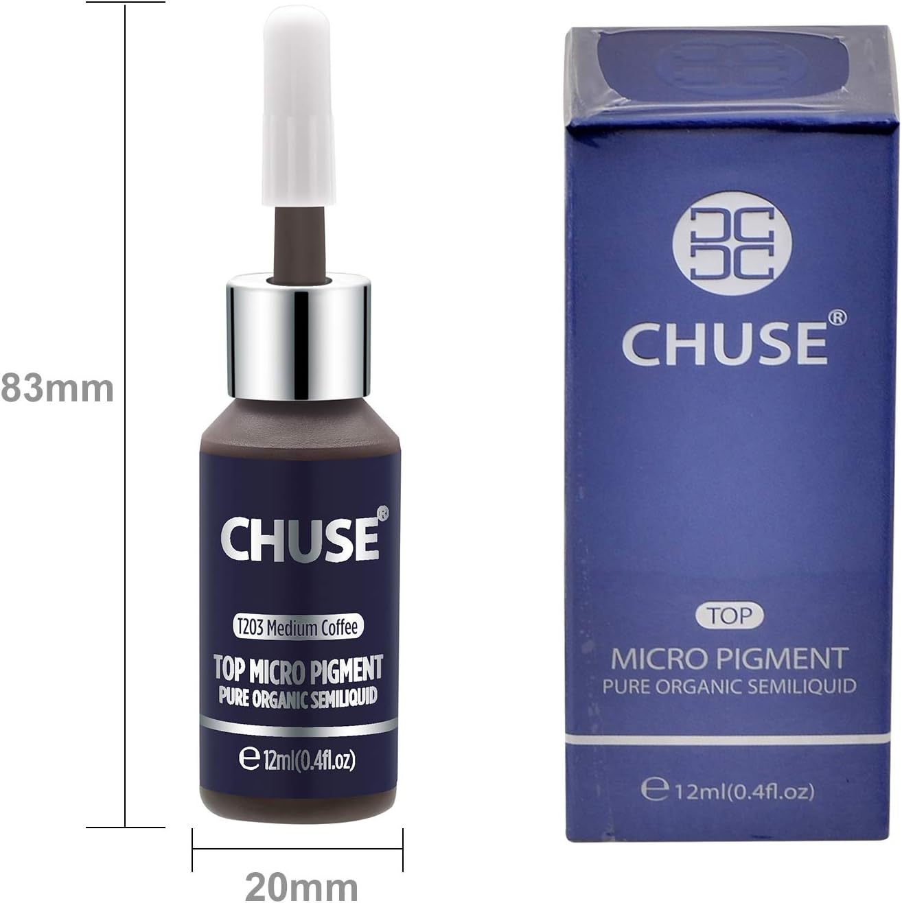 CHUSE PMU Eyebrow Pigments 0.4oz/12ml (T203 Medium Coffee), 12 ml (Pack of 1) - Image 4