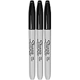 Sharpie Marqueur permanent Pointe fine Noir Lot de 3