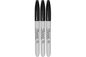 Sharpie Permanent Markers, Fine Point, Black, 3 Count
