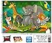 Kid’s Room Nursery Photo Wallpaper – Jungle Animals – Picture Decoration Zoo Wildlife Rainforest Nature Safari Adventure Lion Image Decor Wall Mural (82.7x55.1in - 210x140cm)