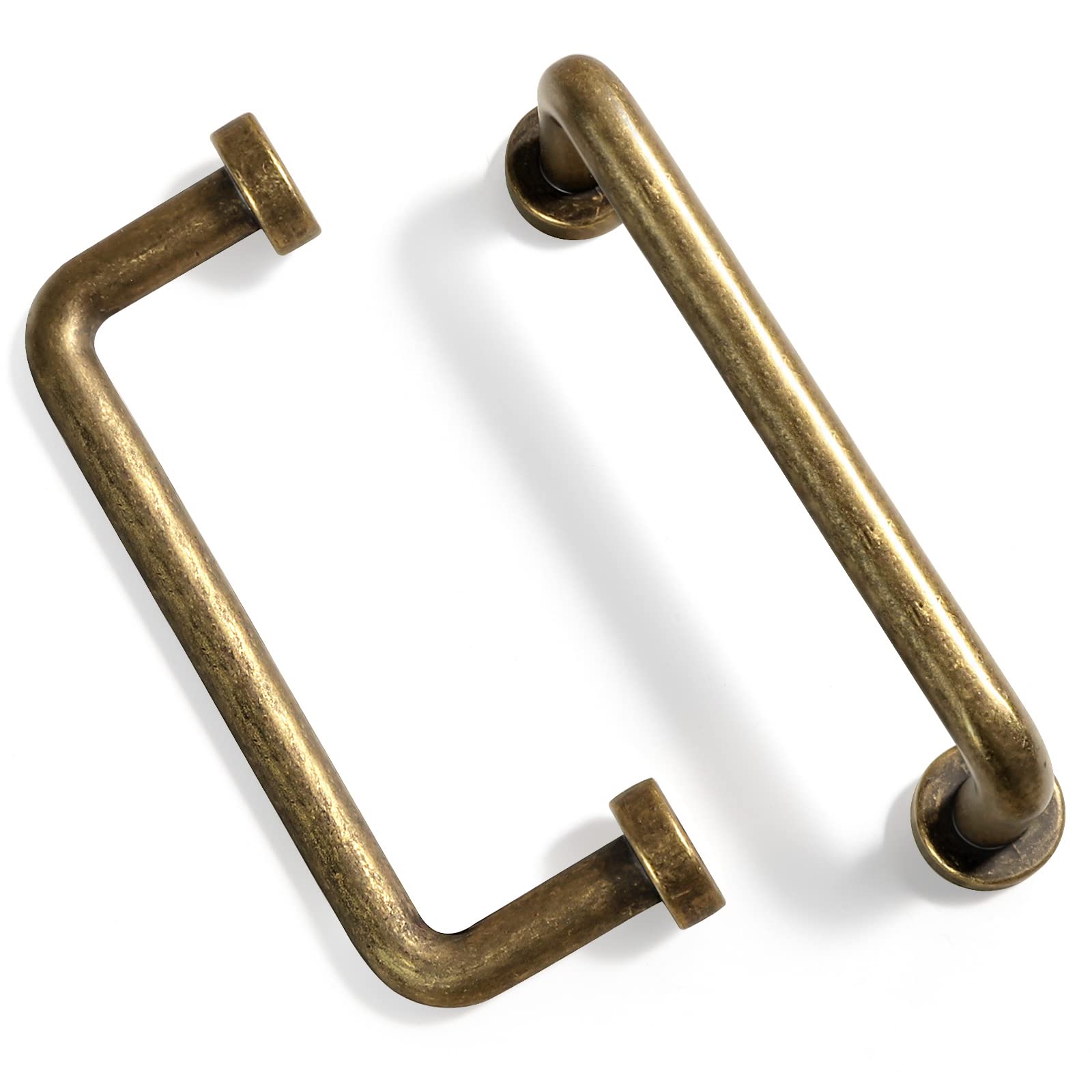Photo 1 of Goo-Ki 6 Pack 3'' Center to Center Antique Brass Cabinet Bar Pulls Vintage Drawer Handles Closet Classic Retro Home Kitchen Improvement Hardware