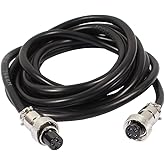FOWIUNYE 3.28 Ft GX16 4 Pin Cable Male To Female Head Aviation Cordset, GX16 4 Pin Panel Mount Circular Metal Aviation Connector Adapter Female To Male 20AWG(1Meter - View #4