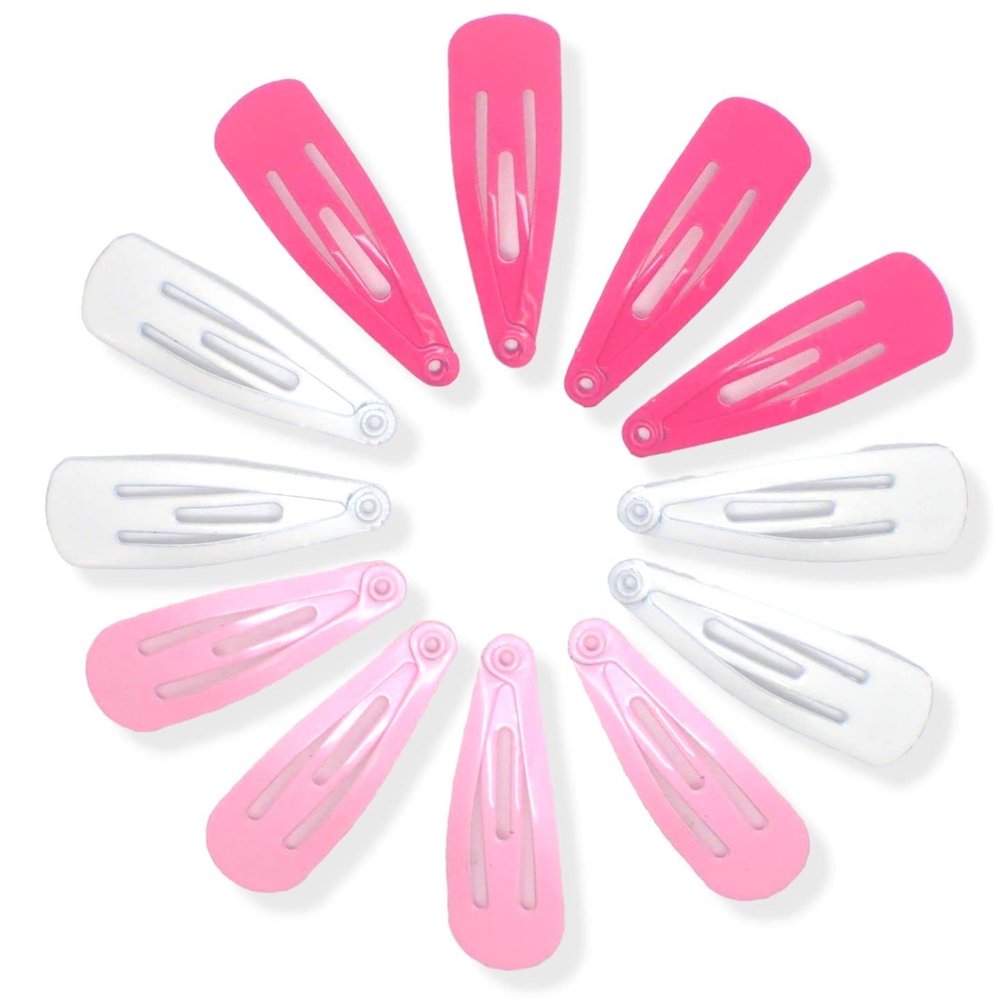 Topkids Accessories Small Mini Metal Hair Snap Clips Little Kids Toddler Baby Girls Children Women Clips Cute Clip Slides Gift Sectioning Clips Bendies Sleepies 3cm / 1.2" (12 Pink Tones)