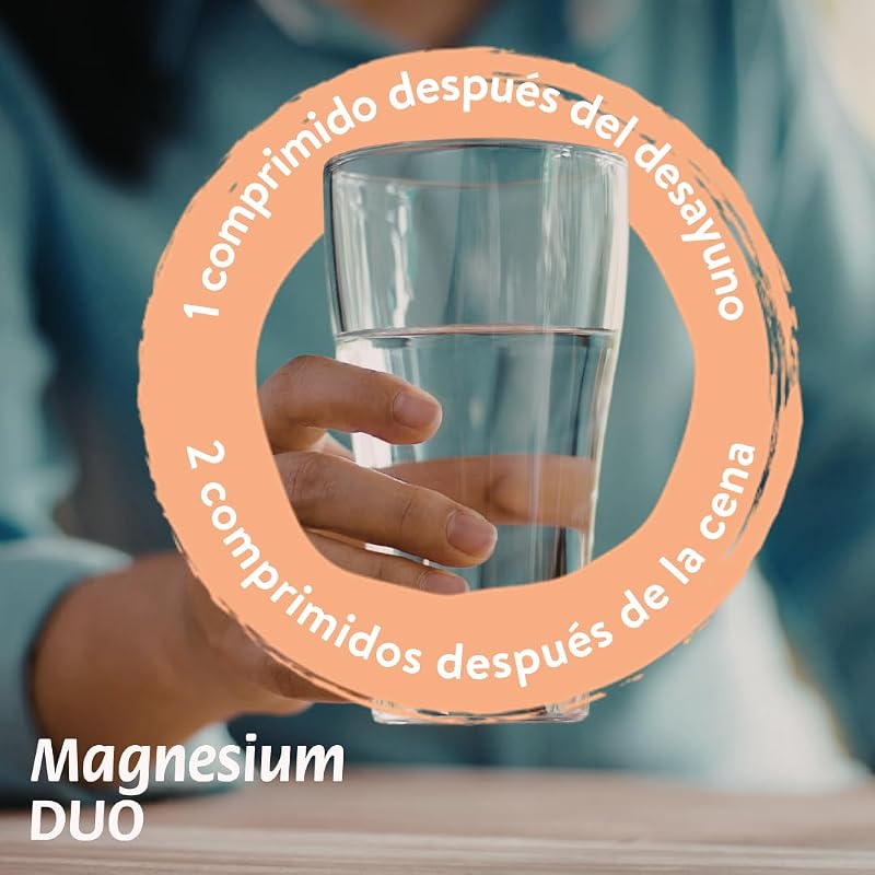 Magnesium Duo Fatiga 160 Comprimidos | 2 Sales de Magnesio y 9 Vitaminas | Contribuye a disminuir la sensación de fatiga y cansancio.