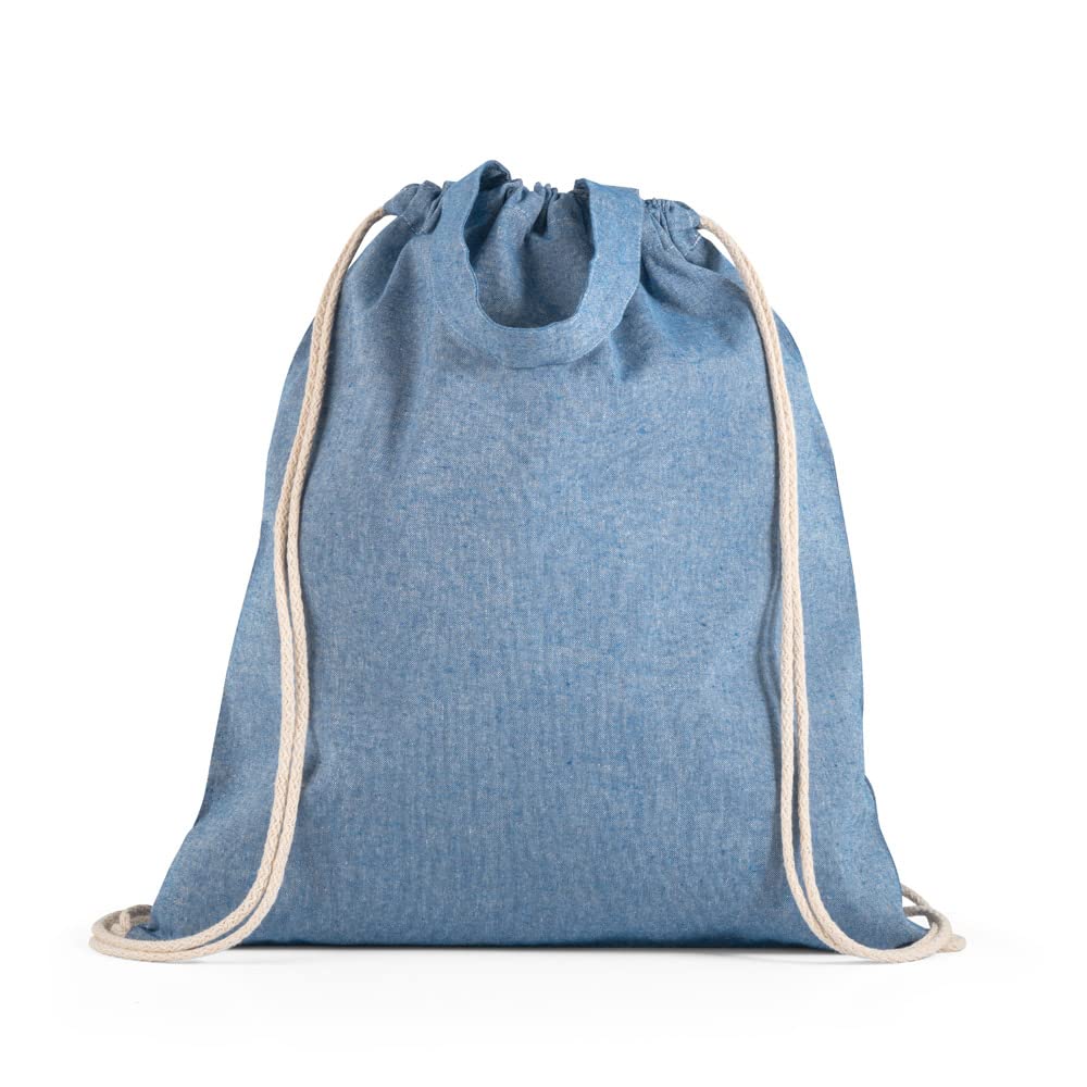 lepni.me Plain Tote Bag for Women | Canvas Drawstring Bag for Kids | Man Bags For Men | For School, Shopping or Gym| Premium Organic Cotton (Drawstrig/Tote Bag Blue Blank)