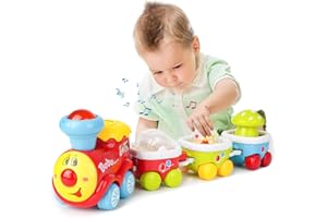 BAOLI Electric Train Toy,Railway Toy with Light & Music,Battery Operated Locomotive Train for 1 2 3 Year Old Kids Baby Toddler Boy Gifts,Early Educational Vehicle Toy
