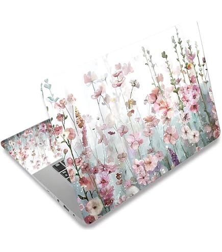 Autocollant Vinyle Pour Ordinateur Portable - Motif Colibri Et Fleurs Roses - 3 Pièces, Amovible, Protection Anti-rayures