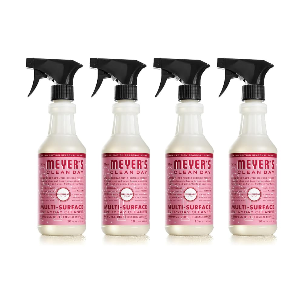 Mrs. MEYER'S Multi-Surface Cleaner, Peppermint, 16 OZ (Pack of 4) Image