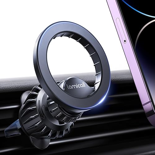 Lamicall for MagSafe Car Mount - [20 Super Magnets] Magnetic Car Phone Mount, Air Vent Phone Holder Car, Hands Free Cell Phone Holder Clip Car fit iPhone 17 16 15 14 13 Pro Plus Max Cradles
