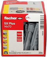 fischer SX Plus Expansion Wall Plug 14mm x 70mm Pack of 20 view 2