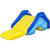 H2O GO Bestway Giant Inflatable Outdoor Swimming Pool Water Slide for Kids | Backyard In-Ground Pool Play Set Includes Built-In Sprinklers, Large Comfortable Platform, 4 Water Chambers for Stability
