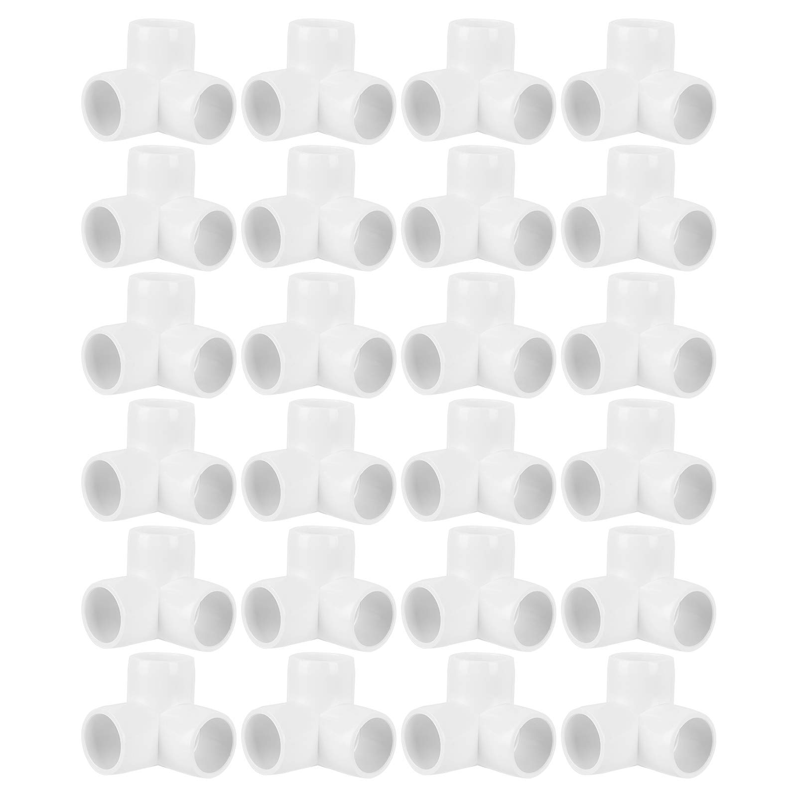 Photo 1 of 24-Pack PVC Elbow Fittings, 1/2" Inch 3-Way PVC Fittings for SCH40 Pipe, Heavy Duty Corner Connectors