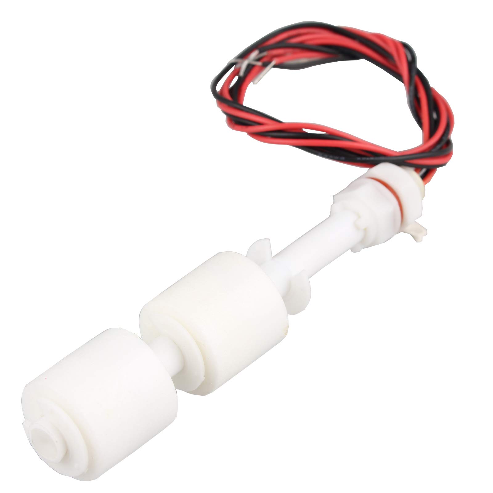 HALJIA ZP10010-2 Liquid Water Level Sensor Vertical 2 PP Float Switch Tank Liquid Water Sensor Dual Floating Switches White