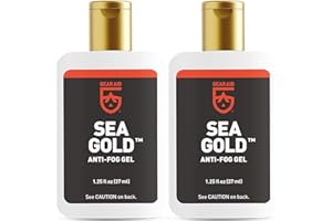 GEAR AID Sea Gold Anti-Fog Gel Coating for Scuba Dive Masks, 1.25 fl oz, 2-pk