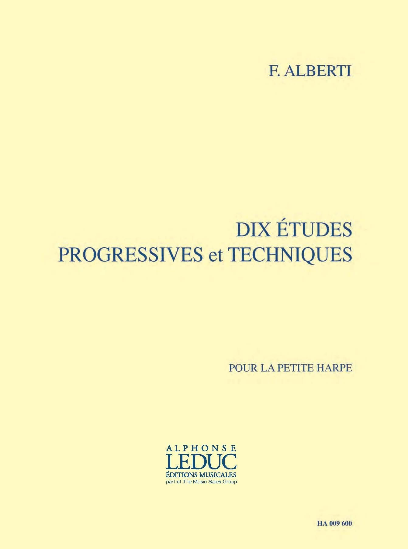 Freddy Alberti: 10 Etudes Progressives Et Techniques. Sheet Music for Harp
