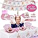 Premium Unicorn Birthday Party Supplies - Serve 16, FDA Approved, Including Plates, Cups, Utensils, Napkins, Table Cover, Banner,Unicorn Headband, Sash