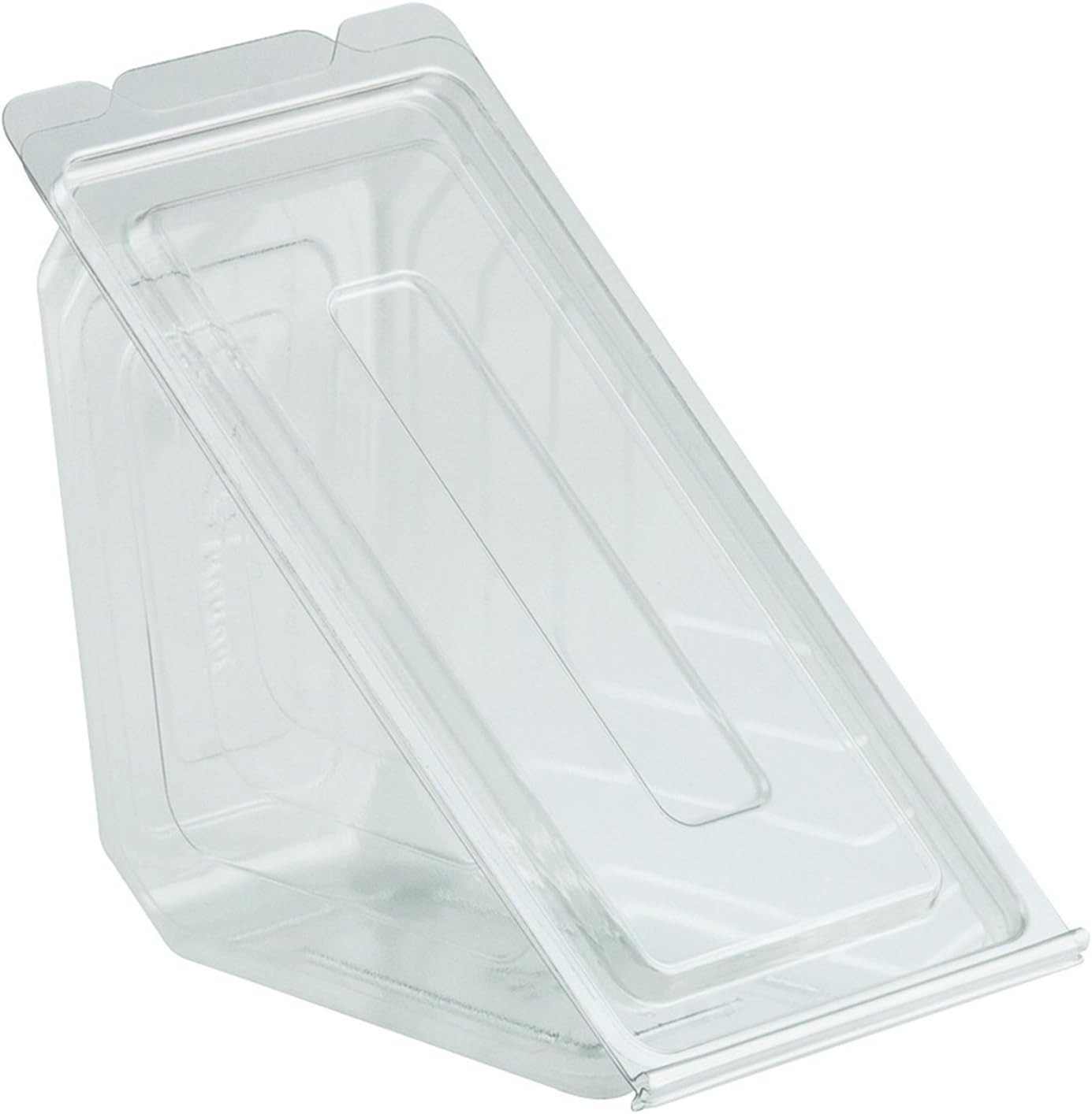 Sandwich Wedge Packaging Clear Base PET Plastic Hinged - 6 1/2