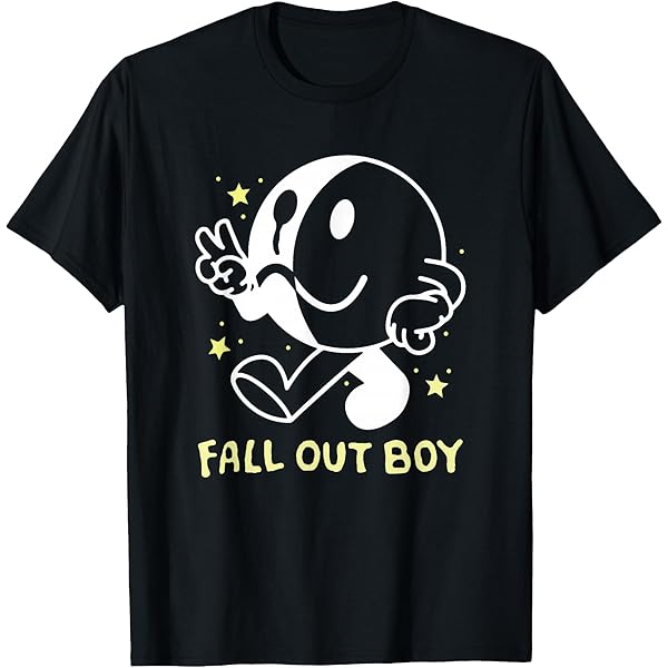 Fall Out Boy イラスト Tシャツ Lサイズ ブラック Amazon.com: Fall Out Boy - Punk Scratch Photo T-Shirt